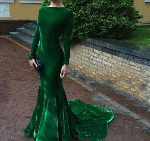 2021 Cheap Velvet Evening Dress Arabic Long Sleeves Formal Wear Prom Party Gown Custom Made Plus Size | Свадьбы и торжества