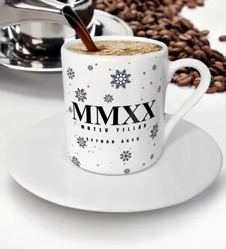 

Personalized Christmas 2020 Happy birthday Themed Turkish coffee Cup-2