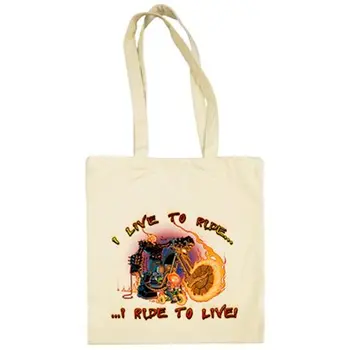 

Cloth bag for bikers I Live To Ride I Ride To Live
