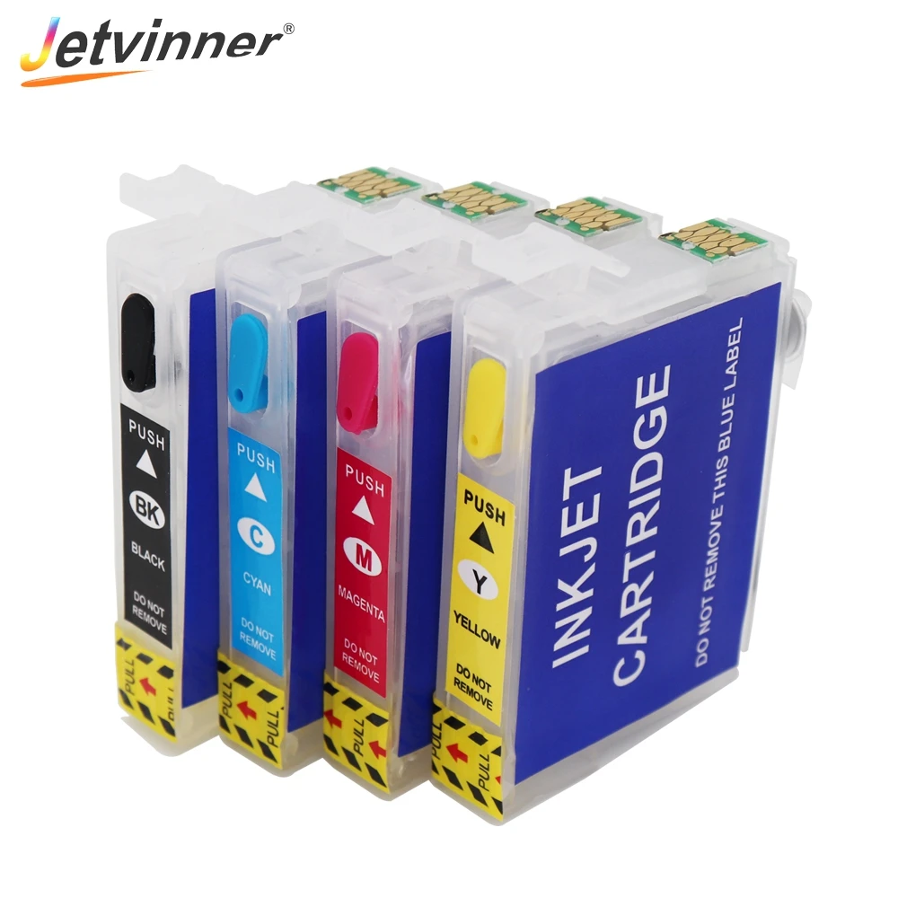 Jetvinner-cartucho de Tinta Recarregável para Impressoras Epson Cores T1801 T1811 Chip de Arco para Epson - Imagem 5