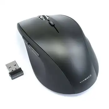 

Wireless Mouse vivanco 36640 black-1000/1200/1600dpi-5 Keys including scroll-receiver mini usb