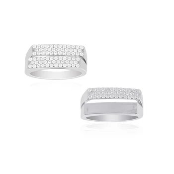 

Kakany 2020 Fashion Simple New High-quality 1:1 Zirconia Rectangular Ring Women's Party All-match Romantic Jewelry Gift