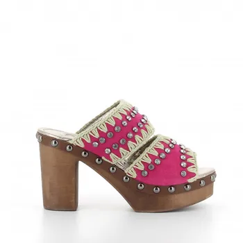 

HIGH HEEL WOOD SLIDE CRYST