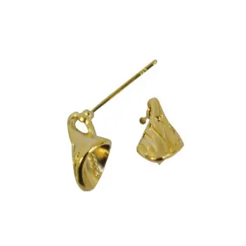 

54-p7744 base for earrings, 7*22mm, pack/2 pcs., 'Astra' (gold)