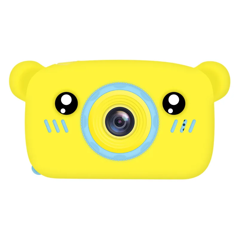 Дети сфотографировать Камера Full HD 1080P Портативный цифрового видео Камера 2 дюймов ЖК-дисплей Экран Дисплей детей-ForKid обучения исследование - Color: Yellow bear