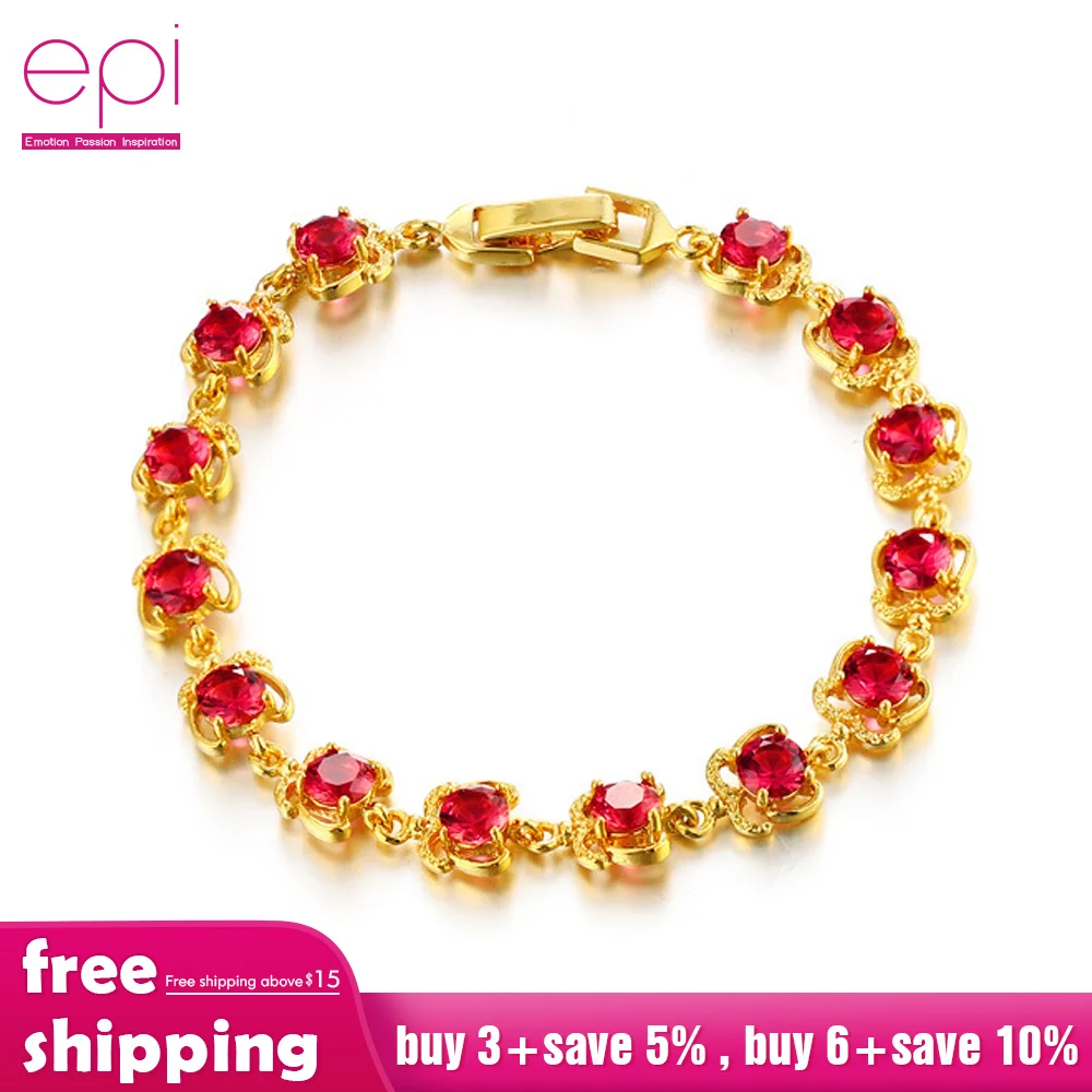 EPI Jewelry Plated 24K Gold Bracelet Fashion Temperament Bracelets Bangle For Women Wedding Valentine's Day Gifts | Украшения и
