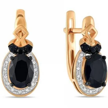 

Lucas gold earrings with sapphires and diamonds in red gold