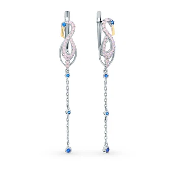 

Silver earrings with cubic zirconia sunlight sample 925