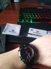 NAVIFORCE relojes deportivos para hombre superior de la marca de lujo de Cuero militar de los hombres reloj de pulsera de cuarzo Digital cronógrafo reloj Masculino