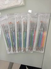 Uds 2 pincel delineador de manicura de Gel de uñas arte pintura plumas polaco que salpican lápiz cepillo para manicura uñas encantos herramienta de belleza
