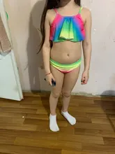 Nuevo 2021 niños traje de dos piezas Flamingo traje de baño para niñas 2021 verano Bikini conjuntos niños traje de baño bañador adorable G1-K337