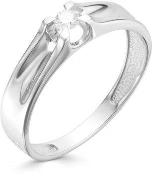 

Alcor ring with 1 white gold diamond