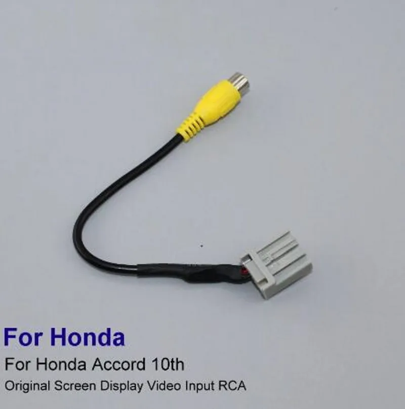 

JanDeNing Car Rear View Camera RCA Adapter Wire For 2018 Honda Accord Inspire Upgrade Screen Display Video Input