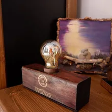 Деревянная настольная лампа Woodishi для домашнего декора, винтажная антикварная деревянная лампа