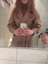 BGTEEVER-gabardina larga de Invierno para mujer, gabardina con cuello vuelto, elegante con doble botonadura y fajas, cortavientos femenino de gran tamaño, 2020