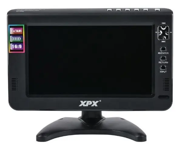 Портативный автомобильный телевизор XPX EA-1017D DVB-T2 10" дюймов с аккумулятором |