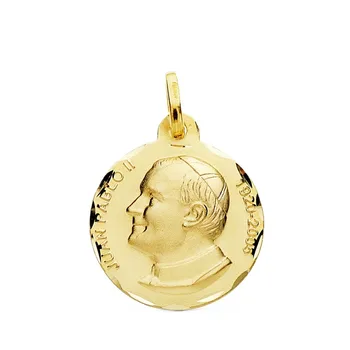 

Medal 18k gold John Paul II 18mm. Edge carved. [AB3829GR] -Customizable-RECORDING INCLUDED IN THE PRICE