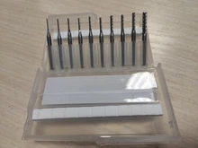 XCAN-Juego de cortadoras de fresado PCB de carburo, 0,6-3.175mm, vástago de 3.175mm, máquina PCB, fresa de extremo de broca de grabado, 10 Uds.