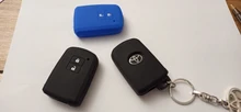 ZAD-Funda de goma de silicona para llave de coche, funda con 2 botones para Toyota Camry, RAV4, Avalon, auris