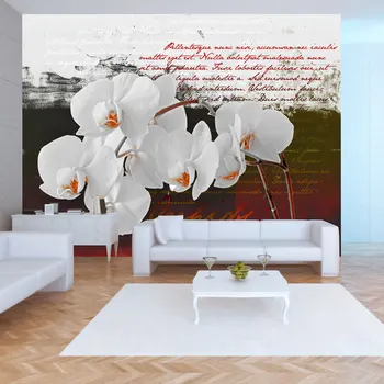 

Wall mural-diary and orchid-200x140 cm