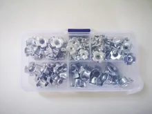 Four-Claws Nut Hardware Tee-Nut Speaker Furniture Blind Zinc-Plated M4 M5 M6 M8 M3 80pcs