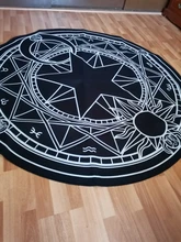 Bedroom Carpet Decoration Floor-Mat Fluffy Rugs Area Round-Style Anime Sakura Shaggy