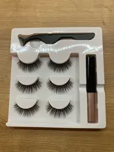 Extensiones de pestañas magnéticas, 3/5 pares de maquillaje, delineador de ojos, rizador de pestañas fácil de poner, pestañas postizas gruesas, regalo