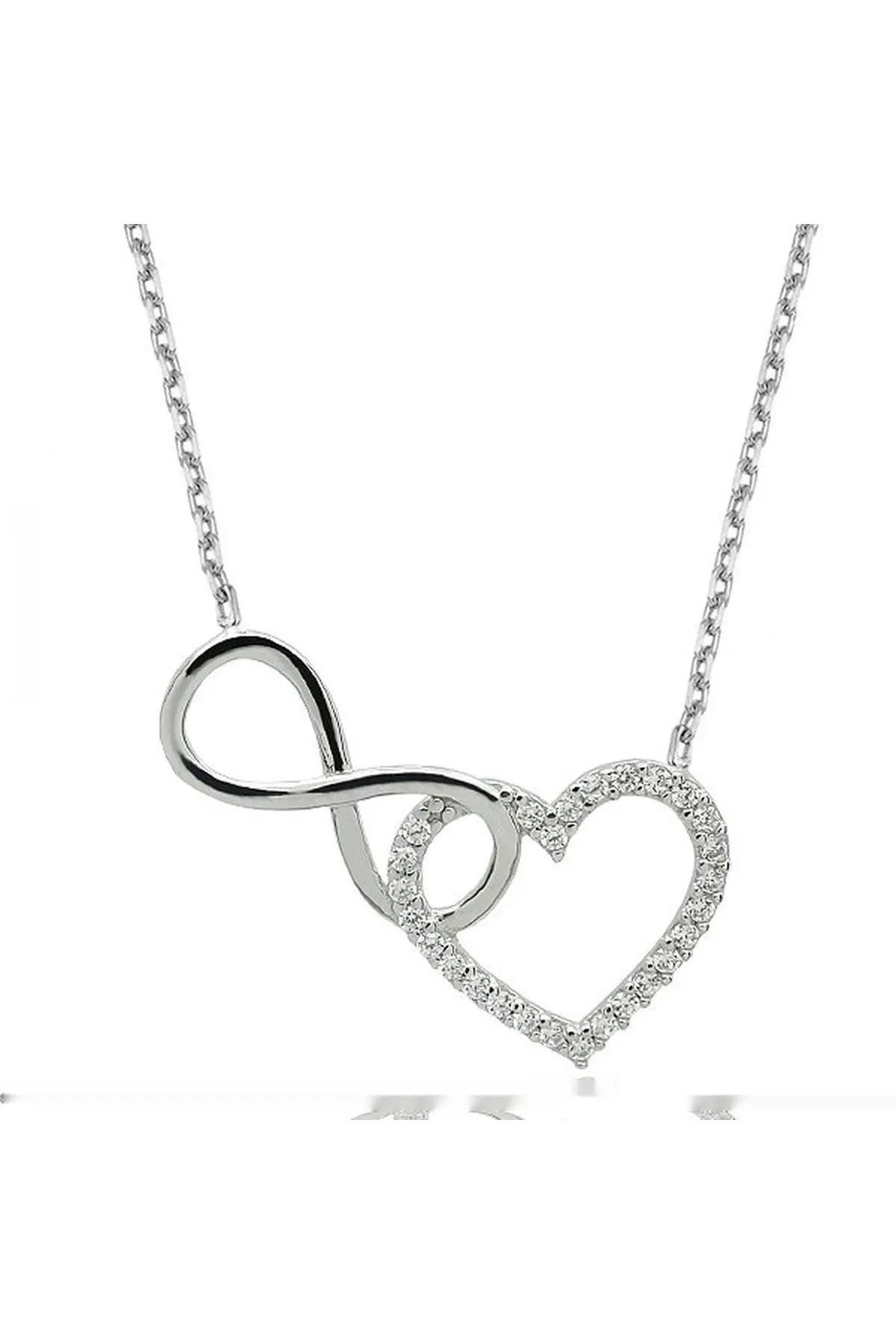 

Infinity Heart Silver Necklace