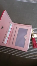 Cartera pequeña de piel con borlas para mujer, billetera corta de piel con cremallera, 2020