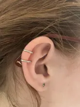 Pendiente de acero inoxidable para mujer, pendiente de Clip para oreja, sin piercing, para cartílago, Punk Rock, 1 unidad