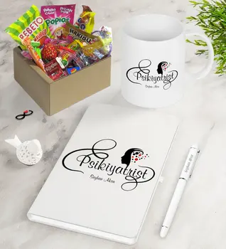 

Personalized Psychiatrist Nostalgic Lezzetler Notebook Pen Mug Gift Seti-1