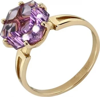 

Aloris ring with 1 amethyst in red gold