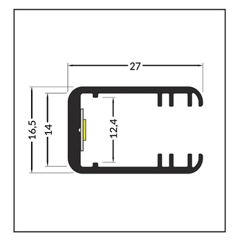 

MIKRO 1MT ALUMINUM PROFILE FOR LED STRIP STRIPS + Cover