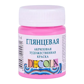 

Paint acrylic glossy DeCola pink jar 50 ml