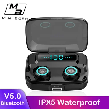 

MiniBorn True Wireless Earbuds Mini Bluetooth Earphone Stereo Bluetooth 5.0 Sport Earpiece Touch Control Small Invisible Headset
