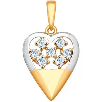 

Sokolov pendant with 7 cubic zirconia Red Gold