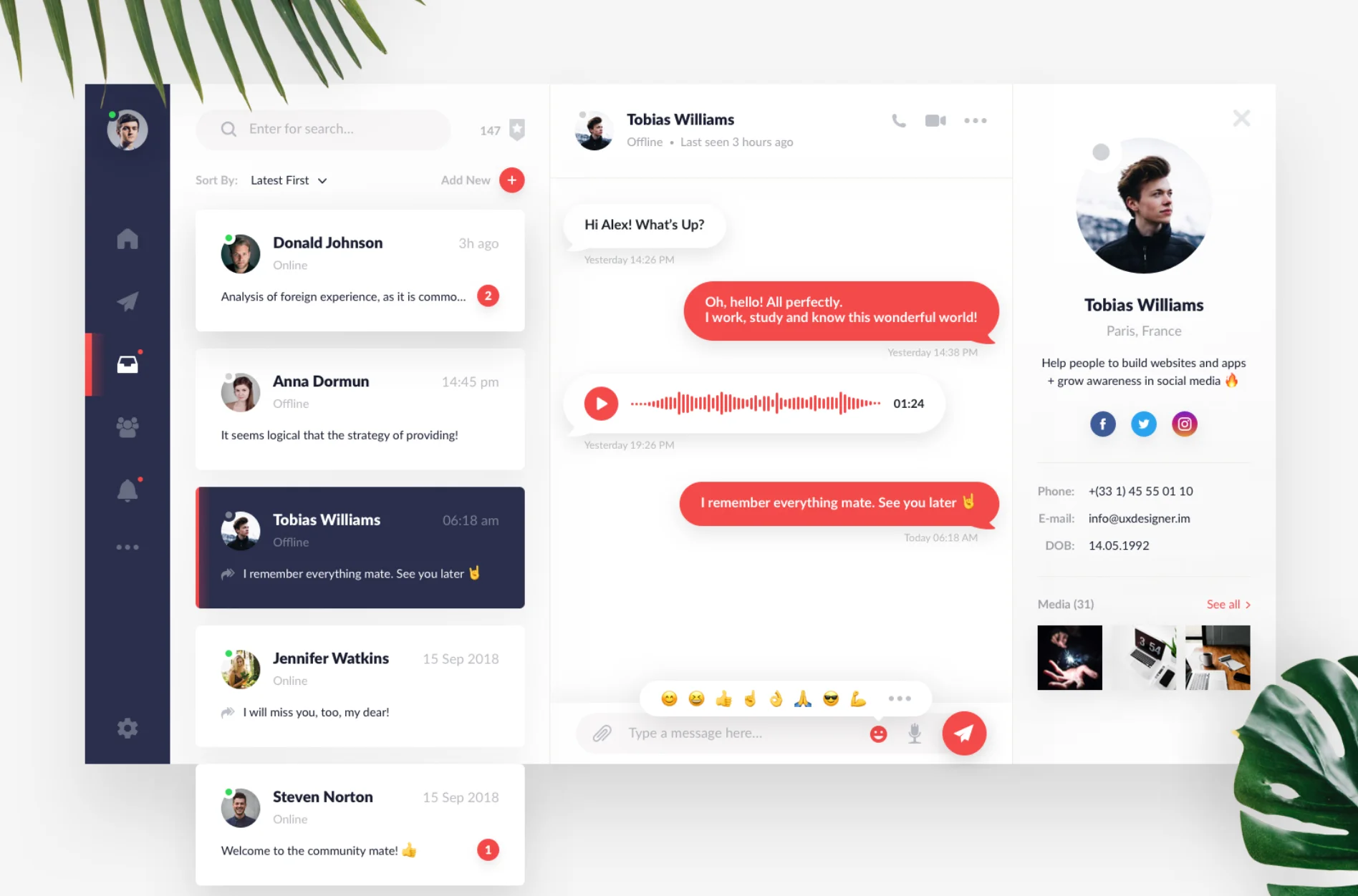 GitHub - gloomyKevin/Chat-UI: 一套基于React Hooks,为移动端应用制作的组件库