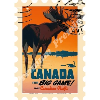 

Canada souvenir magnet vintage tourist poster