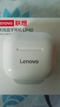 Lenovo-auriculares inalámbricos LP40 TWS, originales, con Bluetooth, Control táctil, deportivos, estéreo, para teléfono Android