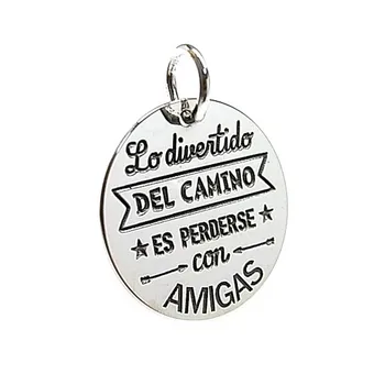 

Pendant 925 Sterling silver m sheet 20mm. Smooth message round [AB5442GR] -Customizable-RECORDING INCLUDED IN THE PRICE