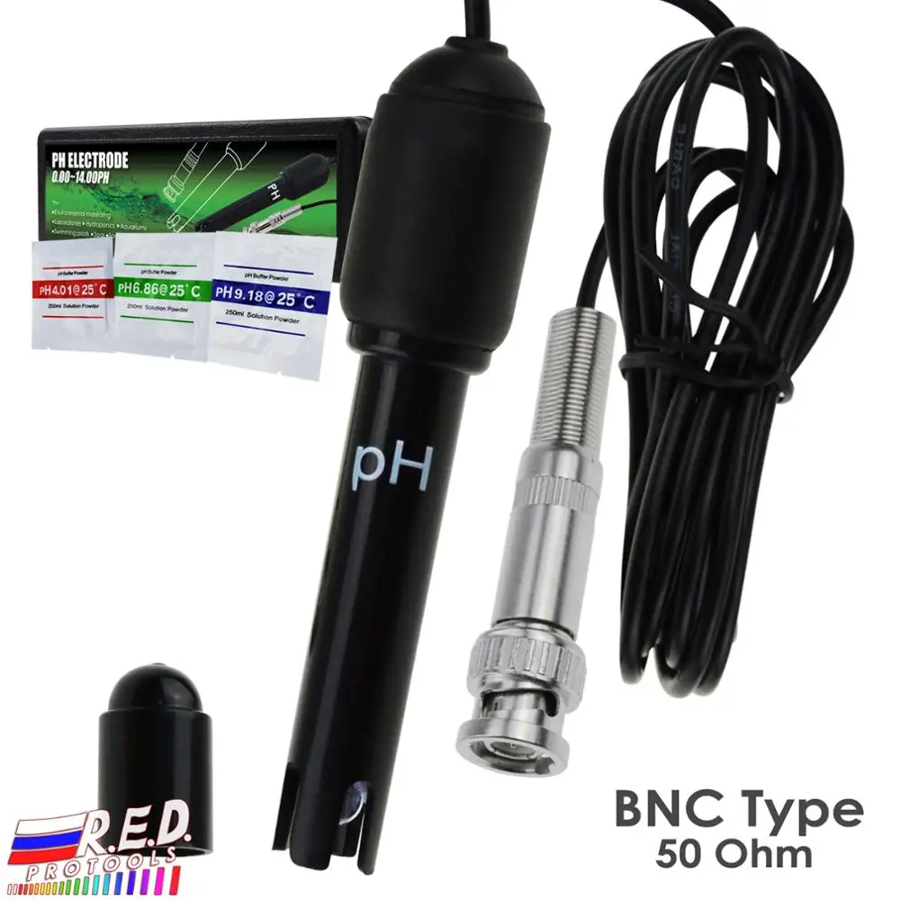 pH Probe BNC Connector 150cm Cable 0~14pH Test Sensor Electrode for PH Meter 