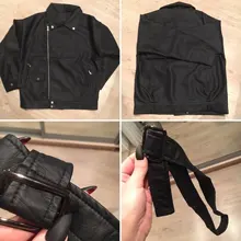 Women's Wild-Jacket Turn-Down-Collar Spring Zipper Black Fashion EAM High-Quality Loose