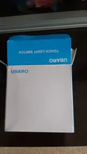 UBARO-Interruptor táctil con Panel de cristal blanco, pulsador estándar europeo de luz Ac230v, 1 Banda, Control único, lámpara de pared