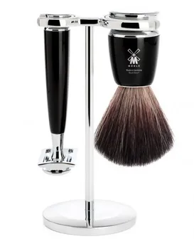 

MÜHLE RYTMO, Black 3-piece Black Fibre / Safety Razor Shaving Set