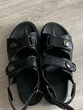 Sandalias de cuero de imitación para mujer, zapatos planos deportivos a la moda, Joker, con plataforma romana Ins, para verano, 2020