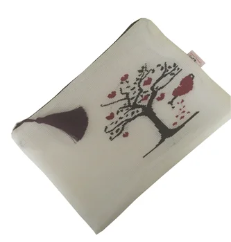 

Pafuli Handmade Ethamine Embroidered Clucth Bag White Tree