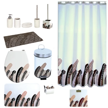 

Batch so bathroom accessories in ceramica MSV collectables Vintage feathers