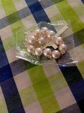 Perla de imitación de cuentas católica Rosario Católico comunión color plata alas colgantes del Crucifijo pulsera lindo regalo