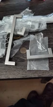 RUNBAZEF-Pomos y tiradores para mobiliario, tirador de puerta de acero inoxidable, perilla para armario de cocina, mango cuadrado para armario
