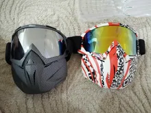 BOLLFO-Gafas de esquí para Snowboard, gafas de esquí para nieve, a prueba de viento, gafas de vidrio para Motocross con filtro para la boca